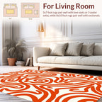 Abstract Curvy Swirl Pattern Rug