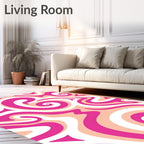 Retro Swirl Pattern Rug