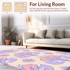 Art Nouveau Floral Lilac Pink Pattern Rug