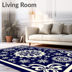 Whimsical Snowflake Mandalas Pattern Rug