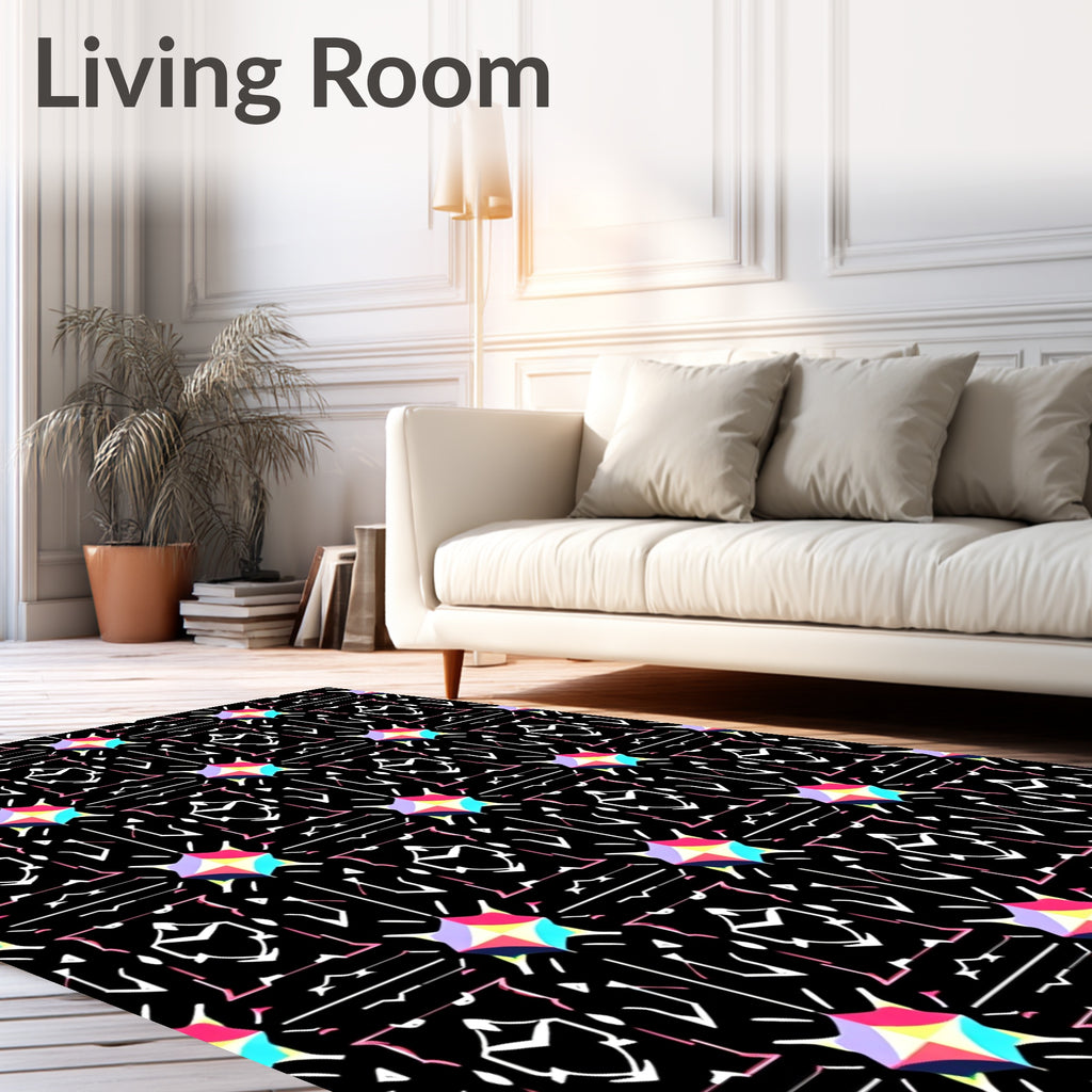 Abstract Linear Geometric Pattern Rug