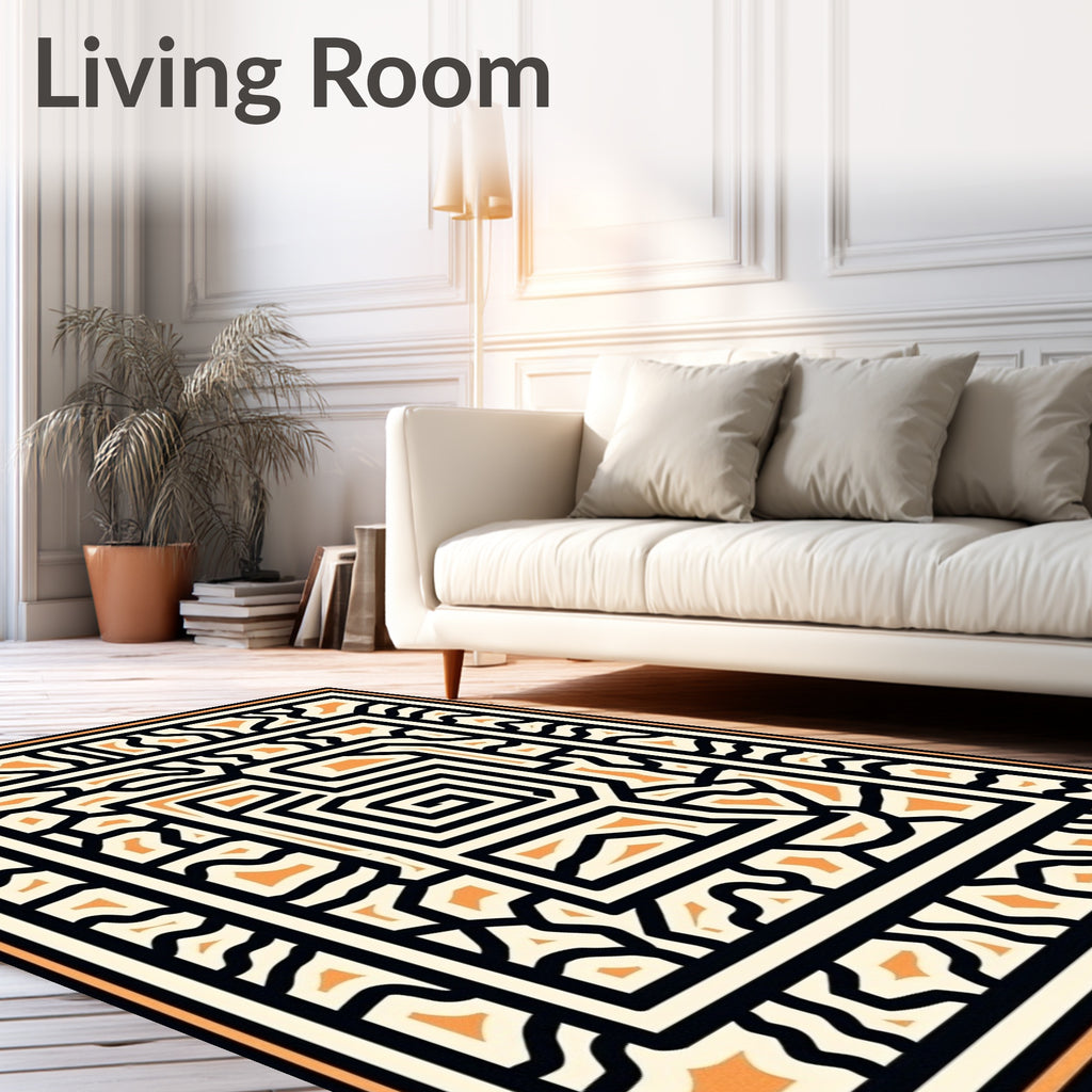 Bold Maze Geo Pattern Rug