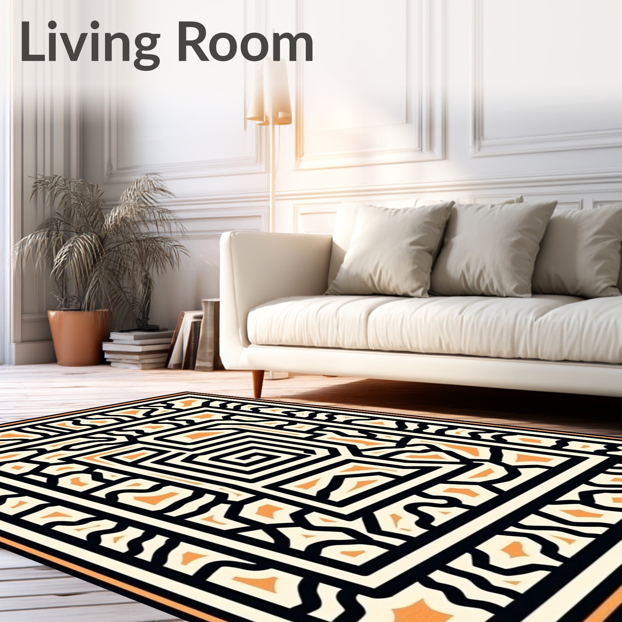 Bold Maze Geo Pattern Rug