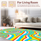 Vibrant Swirling Abstract Pattern Rug