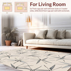 Abstract Starburst Gray Pattern Rug
