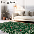 Festive Foliage Berry Pattern Rug