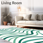 Oceanic Wave Patterned Design Rug