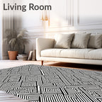 Abstract Geometric Maze Pattern Rug
