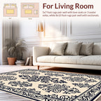 Classic Floral Swirl Patterned Rug