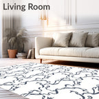 Fluid Abstract Ink Pattern Rug