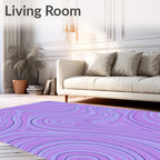 Purple Swirl Abstract Art Rug