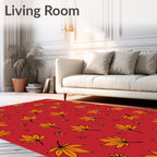 Autumn Leaf Fall Pattern Design Rug