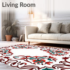 Ornate Floral Swirl Pattern Rug