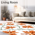Autumn Leaf Vine Pattern Rug