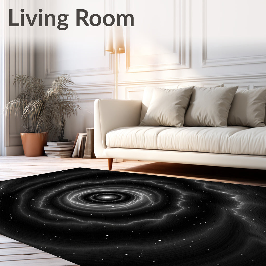 Galactic Swirl Abstract Starry Night Rug