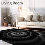 Galactic Swirl Abstract Starry Night Rug