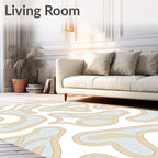 Organic Swirls Abstract Pattern Rug