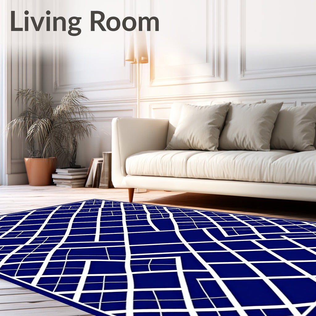 Geometric Illusion Diamond Pattern Rug