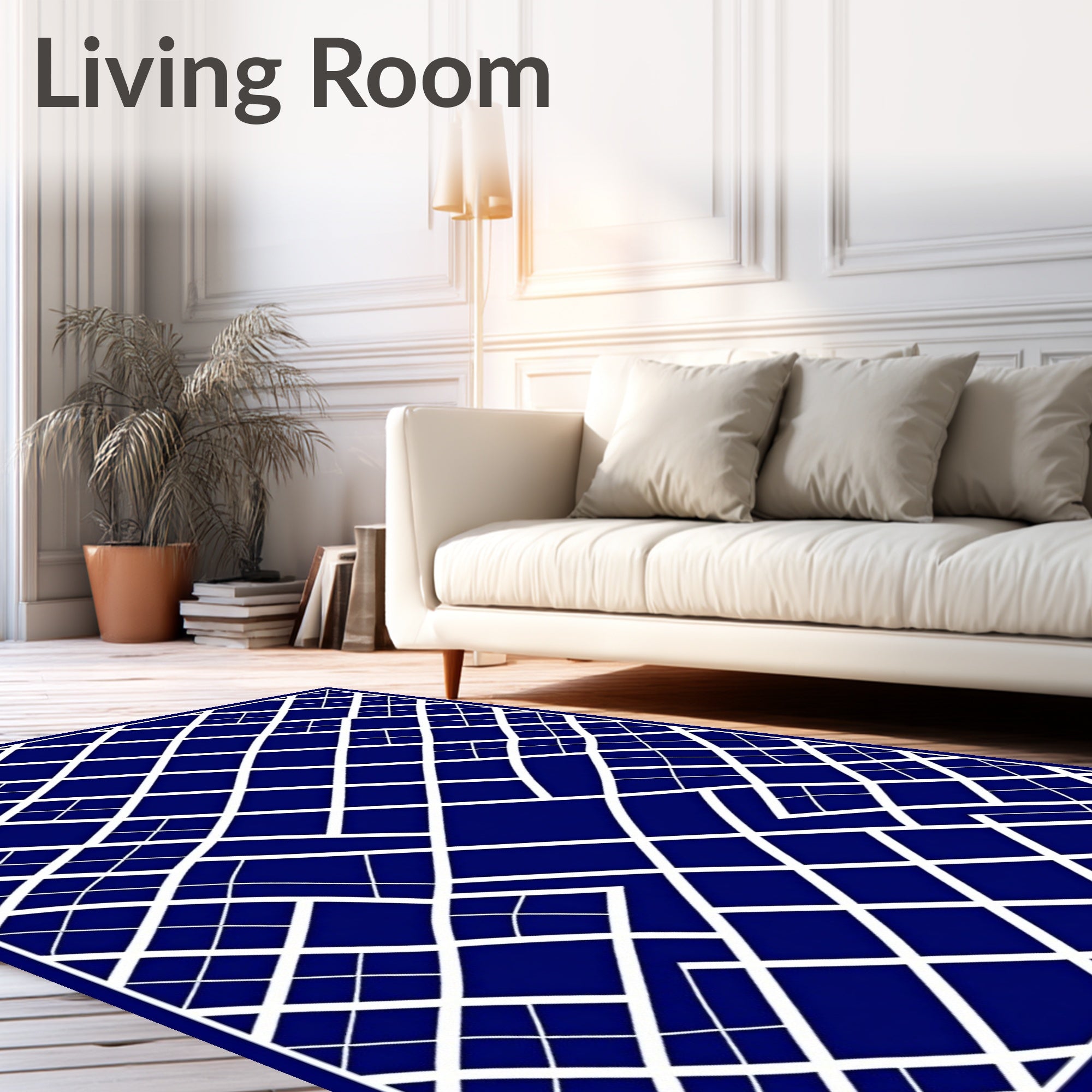 Geometric Illusion Diamond Pattern Rug
