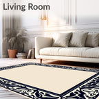 Formal Floral Border Design Rug