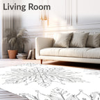Intricate Floral Mandala Motif Rug