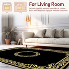 Retro Filigree Border Pattern Rug