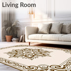 Ornate Mandala Decorative Frame Design Rug