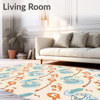 Whimsical Creature Heart Pattern Rug