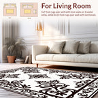 Classic Floral Swirl Border Rug