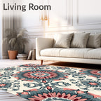 Vintage Floral Medallion Pattern Rug