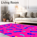 Vivid Abstract Shapes Pattern Rug
