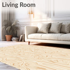 Flowing Wood Grain Pattern Rug