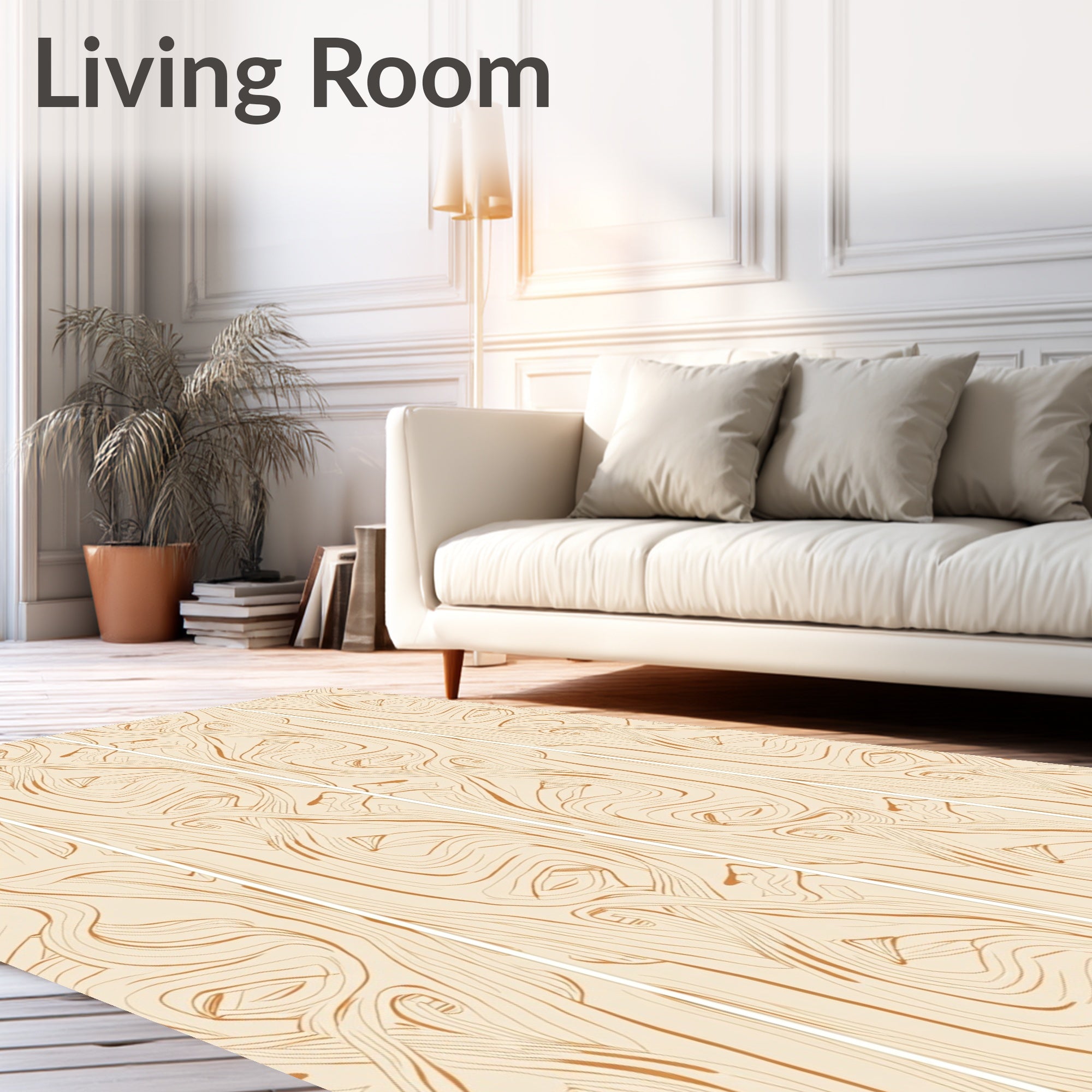 Flowing Wood Grain Pattern Rug