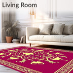 Ornate Bell Silhouette Pattern Rug
