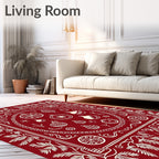 Festive Ornament Branch Pattern Rug