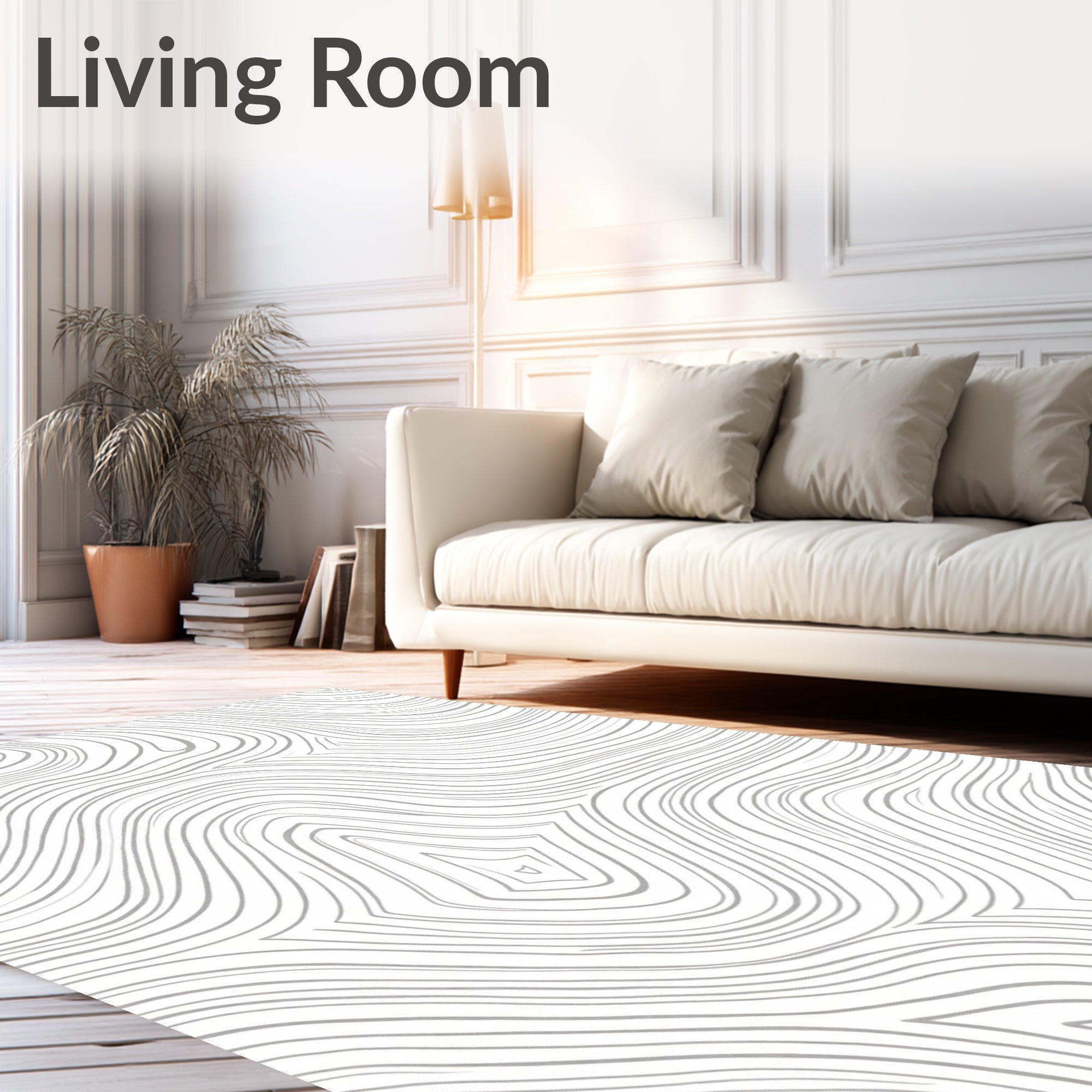Abstract Swirls Pattern Rug