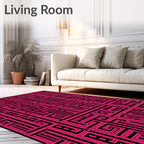 Geometric Maze Design Rug
