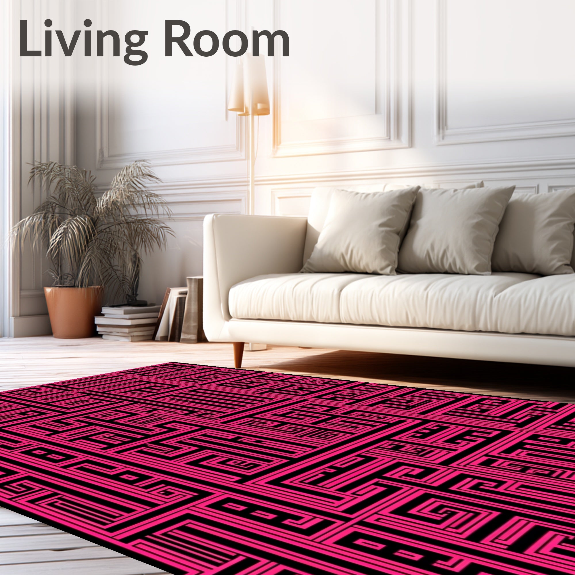 Geometric Maze Design Rug