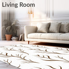 Stripe Willow Branch Pattern Rug