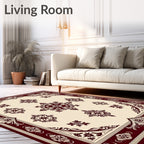 Ornate Floral Medallion Pattern Rug