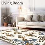 Regal Fleur De Lis Patterned Rug