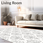 Classic Floral Damask Style Design Rug