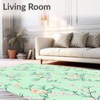 Delicate Floral Vine Pattern Rug