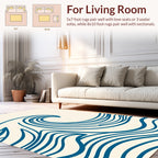 Ocean Wave Outline Print Rug