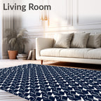 Geometric Block Line Pattern Rug