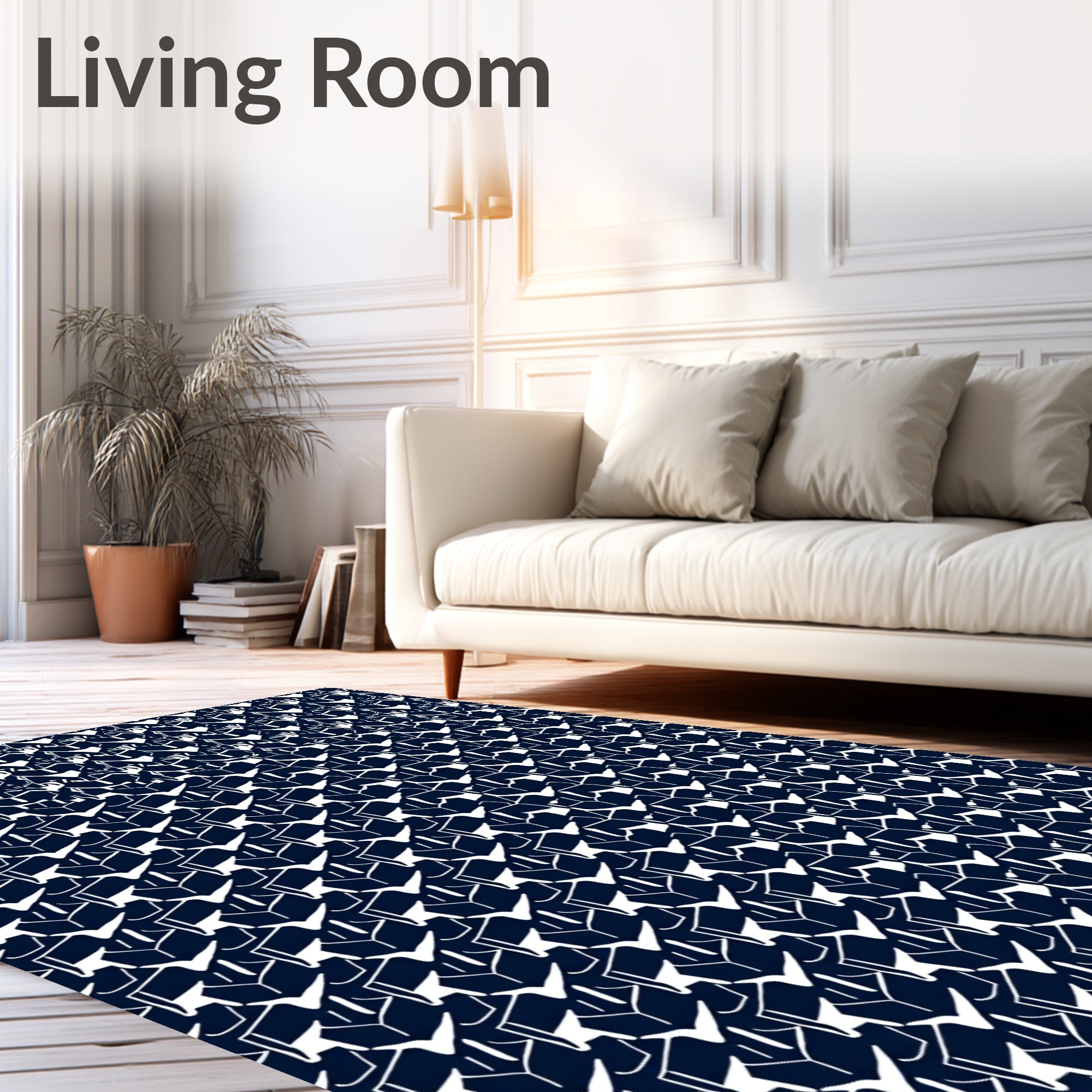 Geometric Block Line Pattern Rug