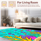 Underwater Friends Coral Pattern Rug