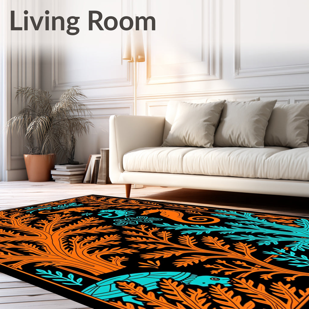 Ocean Life Fantasy Pattern Design Rug