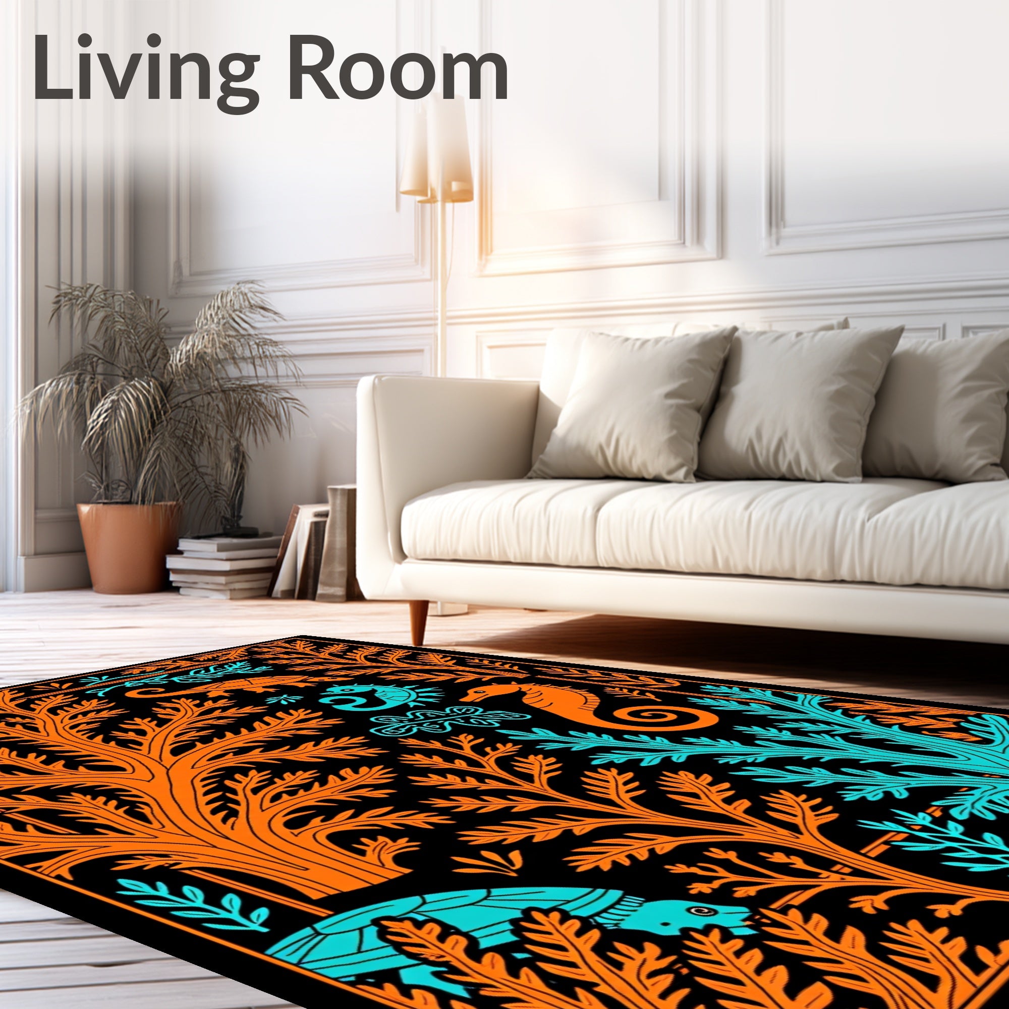 Ocean Life Fantasy Pattern Design Rug