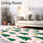 Festive Holiday Tree Pattern Rug